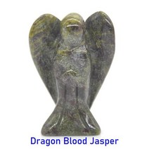 천사상 돌 수호자 천사 입상 자연 치유 크리스탈 동상 홈 스톤 장식 공부 공예 선-178, Dragon Blood Jasper+1