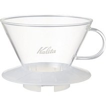 kalita wdg-185 05111 웨이브 시리즈 커피 드리퍼 2-4인용 유리 스모키, 24명, 분명한
