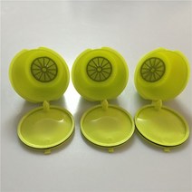 3 개몫 녹색 재사용 돌체 구스토 커피 캡슐 플라스틱 리필 호환 돌체 구스토 커피 필터 바구니 캡슐