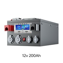 대용량 인산철 파워뱅크 배터리 12V 차박 캠핑용 실외 전원 공급 장치, 12V 200AH