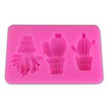 실리콘 몰드 HA_35mm써니선인장3구/석고방향제 비누