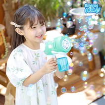 해피플레이 자이언트윙 자동 버블건 비눗방울 아기 유아 어린이 장난감, 선택완료, 자이언트윙 버블건_민트