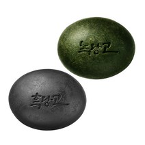 (110g+110g) 흑당고+녹당고 비누 진액 마사지 고체 세안팩