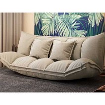 스트레스리스 리클라이너 소파 가죽소파 3인용 안락, 업그레이드된200cm+베이지+베개2개