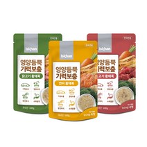 이즈칸 강아지 영양듬뿍 기력보충 닭고기/소고기/연어 황태죽 1BOX 12개입, 닭고기황태죽