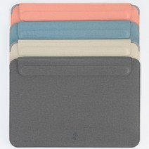 맥북 에어 프로 14인치 15인치 16인치 갤럭시북 엘지 그램 거치대 겸용 노트북 파우치, Light Beige / Small