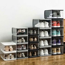 아크릴신발보관함 신발전시대 전시용 운동화 보관함 투명 컬렉션 방지 방습 케이스, 슈박스_대형/화이트, 1개