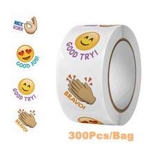 표정스티커 동물 투명 스티커 스마일 화가 슬픈 얼굴 귀여운 감사합니다 스크랩북 봉투 인감100500 피스 514EA 3, 17 C15-300pcs
