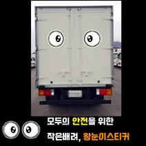 왕눈이스티커 눈알 반사판스티커 화물차 트럭 오토바이 승용 SUV 축광 하이빔 차량용, 중형