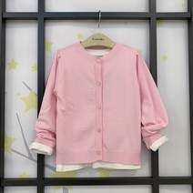 컬리수 C211GDX01 여아큐트가디건 핑크