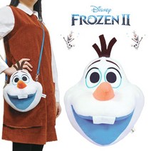 디즈니 겨울왕국 2 엘사 안나 울라프 인형 25cm 50cm, 06.겨울왕국 울라프얼굴 크로스백