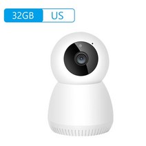 CCTV 방범 보안 감시 IP 카메라 현관 문 스마트폰 가정용 매장 무선 초소형 펫 씨씨티비 720p hd wifi ip ptz 팬 틸트 홈 cctv 베이비 모니터 야간 투시경, 미국 플러그 32g