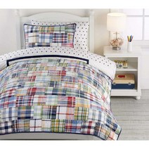 204268 포터리반 키즈 Pottery Barn Kids마드라스 퀼트이불_트윈(네이비)