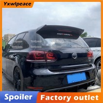 폭스바겐 골프 MK6 GTI R20 2010-2013 후면 루프 스포일러 ABS 트렁크 립 윙 바디킷 악세사리, 03 Carbon Fiber Look