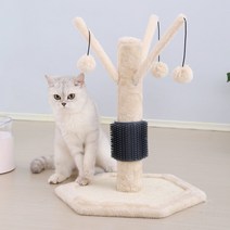 Hoopet Cat Scracher Tower 고양이를위한 작은 등산 프레임 고양이 나무 긁기 브러시 긁적 포스트, As picture