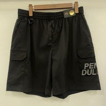 [리트머스] 빅레터링 블랙 카고팬츠