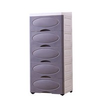 이동식 서랍 수납장 5단 현대 틈 수납장 와이드 380, 다크그레이