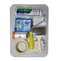 셀프 페인트 도구 부자재 롤러9인치 붓 커버링 마스킹 세트 모음, 유성롤러9인치 용품 7가지 세트