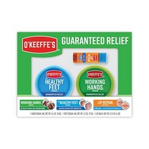 Okeeffes 오킵스 쿨링 립밤 핸드크림 풋크림 기프트박스 3종