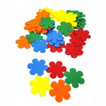 꽃모양재단펠트5cm(10개), 빨강