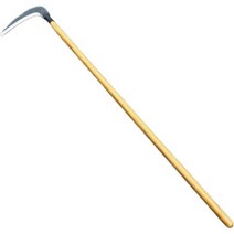 긴낫 서서쓰는낫 불베낫 잔디 예초 잡초 장대 장낫, 카키색 옷감 60 이상 22cm+ 나무손잡이