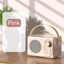 인클로저 케이스 8인치 스피커인클로저 야외 레트로 블루투스 호환 오디오 U 디스크 Aux Usb 스피커 크리에이티브 휴대용 미니 사운드 박스 1 개, 04 Pink