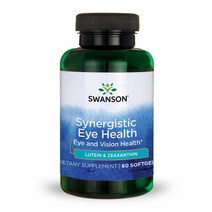 Swanson (미국직배) 1+1 스완슨 루테인 지아잔틴 60정 Lutein & Zeaxanthin Synergistic Eye Health Vision Retina Macula Supplement, 2개