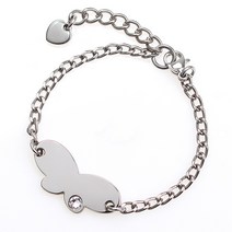 미아방지팔찌 티타늄 갤럭시, 나비, 아동용(총 16cm)