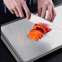 [트랜디아이] 스테인레스 대리석무늬 양면항균도마(39X27), 39X27