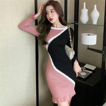 가은무역 LYQ100532 여성원피스 니트원피스 가을원피스 겨울원피스 미디원피스 슬림핏