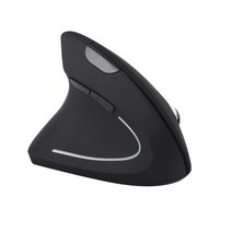 여성용 버티컬 무소음 마우스 인체 공학적 수직 무선 왼손 컴퓨터 게임 마우스 5D USB 광학 게이머 노트북, 01 Black, 한개옵션1