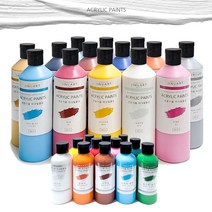 아크릴물감 대용량 전문가용 발색좋은 취미 화방 아크릴물감세트, 100ml_에메랄드