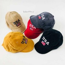 - USA 골덴 볼캡 아기 유아 모자 5컬러 돌아기