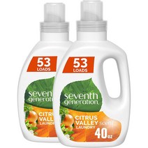 Seventh Generation 세븐스 제네레이션 스트러스 벨리향 액체 세탁 세제 1.18리터 2개, 1개, 1ml