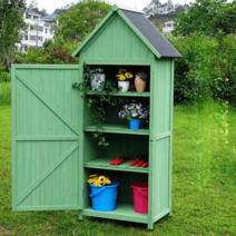 조립식 야외 캐비넷 창고 농기구보관함 소형 주택, 통나무색상119x54.5x179cm썬플라워