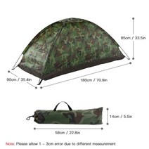 비박 경량 1인 백팩킹 텐트 비비색 캠핑 2 인용 단일 레이어 야외 휴대용 위장 캠핑 낚시 휴대용 방수, 1인용, 1인용
