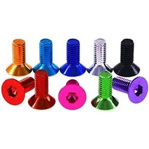 m5x1520mm 원격 제어 무인 항공기 다축 회전익 항공기 항공 알루미늄 합금 플랫 헤드 육각 나사 (색상: 15mm 갈색 주황색), 15mm 하늘색