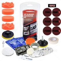 헤드라이트 복원제 자동차 키트 연마 패드 조명 광택제 황변 및 스크래치 제거 광택기용 자동 디테일링 청소, 5.Package 5