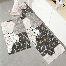 유럽풍 고급 현관 매트 주방 팬션 발매트 미끄럼 방지 주방 매트 바닥 현대 목욕 카펫 입구 현관 Tapete 패, 11 05_05 1pc 60x90cm