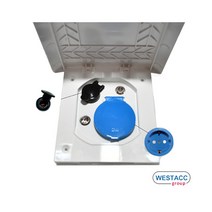 카라반 캠핑카 외관 인입구/ 콘센트 안테나 위성연결구