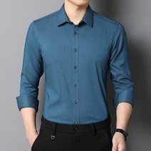 Z3JC 남성 빅사이즈 긴팔 빅사이즈 비즈니스 루즈핏 카라만남방