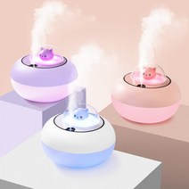 미니가습기 충전 귀여운 고양이 공기 가습기 아로마 에센셜 오일 디퓨저 침실 쿨 미스트, 03=Pink