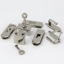 Meetee 1set7개3sets 45mm 4색 금속 가방 하드웨어 액세서리 여성용 핸드백 걸쇠 잠금 버클 DIY 부품 가죽 공예 리폼 수선, 45mm-1세트, 은