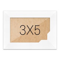 사진액자 3x5 (슬림화이트) 인테리어 탁상벽걸이, 단품