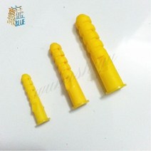 앙카 앵커 볼트 6x30mm 리브 플라스틱 벽 확장 파이프 튜브 플러그 건식 벽체 나사 노란색 500개 1000개 215101, M6x30mm, 500pcs