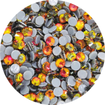 Ss10 ss12 ss16 핫 픽스 라인석 크리스탈 슈퍼 반짝이 납유리 직물 의류용 43 색상, [04] ss20  1440pcs, [20] Red flame