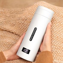 휴대용온수기 미니 전기 이국주 온수기 200 50리터 심야 돼지꼬리 열선 히터 500 휴대용 주전자 여행 110 240 물 보일러 스마트 난방 컵 디지털 디스플레이 스틸, 500ml, 영국, 500ml