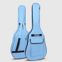 통기타가방 하드케이스 인치 옥스포드 패브릭 어쿠스틱 기타 공연 가방 방수 배낭 코튼, 하늘색