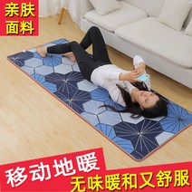 전기장판 매트리스 카펫 난방 담요 거실매트 대형, 50×100  LG 바닥 가죽 다크 우드그레인