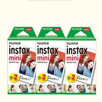 인스탁스 미니 폴라로이드 즉석 카메라 필름 60매, 단품, 단품